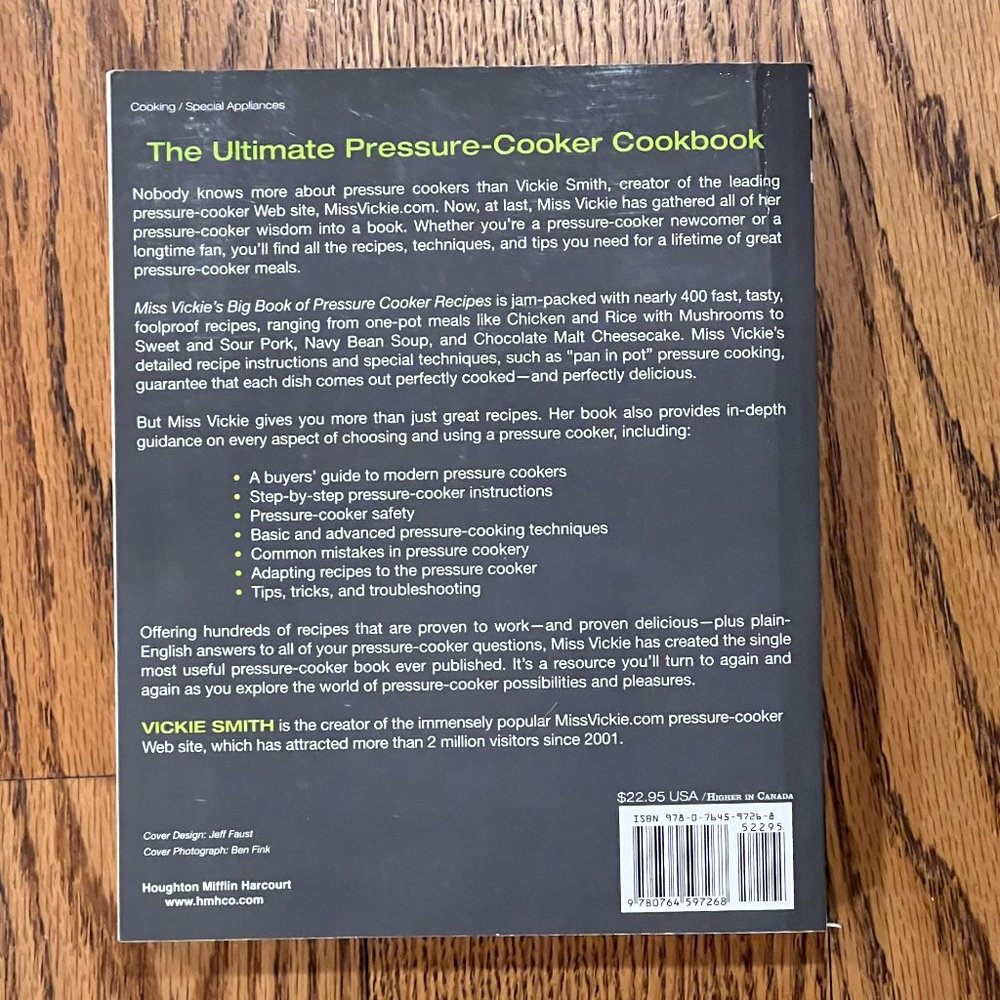 NEW!! Miss Vickie’s Big Book of Pressure Cooker Recipes. Cookbook. Vickie Smith - Picture 2 of 2